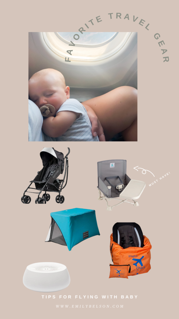 Favorite baby travel gear collage